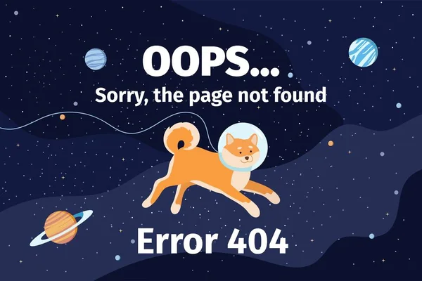 Modelo Vetor Página Erro 404 Para Site Página Não Encontrada —  Vetores de Stock