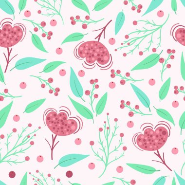 Böğürtlen ve yapraklarla kusursuz desen. Yaz yaprakları. Tekstil, kumaş ve ambalaj için vektör tasarımı.