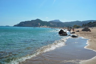 Tsambika sahilde yaz, Yunanistan Rodos Adası.
