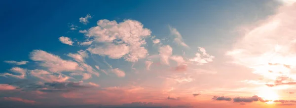 Panorama Bonito Abstrato Stratocumulus Nuvem Fundo Manhã Para Previsão Conceito — Fotografia de Stock