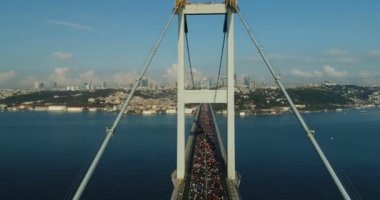 Istanbul Boğaziçi Köprüsü EURASIA Marathon havadan görünümü 10