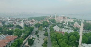 Istanbul Tarihi Yarımada ve Ayasofya'nın hava görünümünü 9