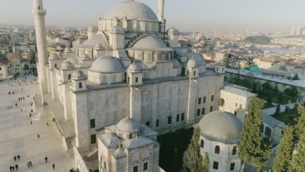 Istanbul Moskén Fatih Flygfoto — Stockvideo