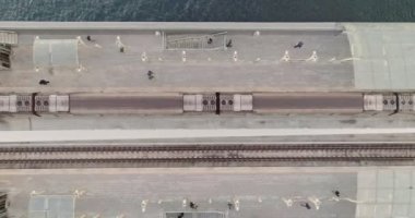 Istanbul Galata Metro tren Üstten Görünüm
