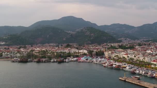 Vista Aérea Seaside Village — Vídeo de stock