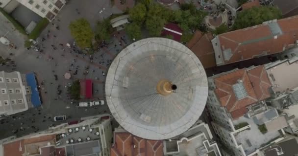 Istanbul Galata Tower Ovanifrån — Stockvideo