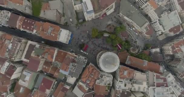 イスタンブールのガラタ塔平面図 — ストック動画