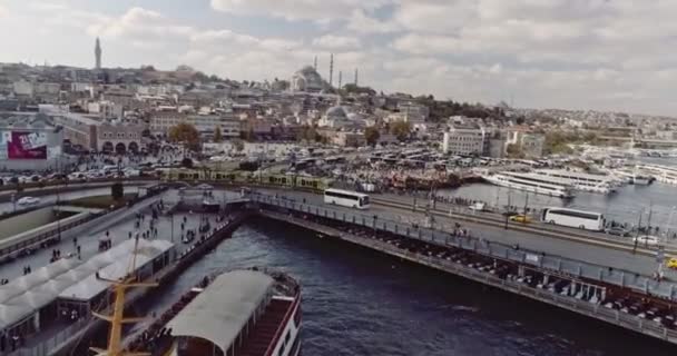 Istanbul Eminonu Antenne Weergave — Stockvideo