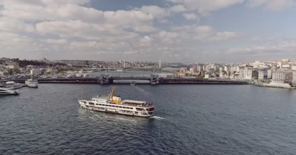 Istanbul Goldenhorn Veerboot — Stockvideo