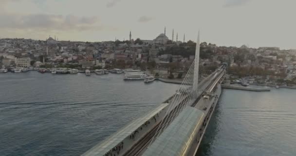 Train Métro Istanbul Galata — Video