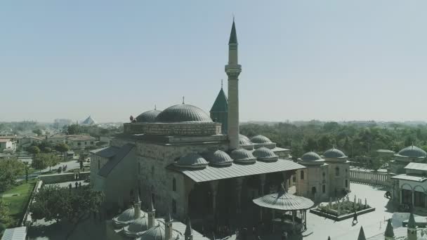 Complejo Mezquitas Konya Mevlana Vista Aérea — Vídeos de Stock