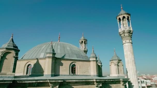Мечеть Конья Вид Город Воздуха — стоковое видео