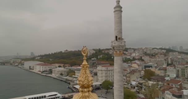 Τζαμί Ορτάκιοϊ Της Κωνσταντινούπολης Και Γέφυρα Του Βοσπόρου — Αρχείο Βίντεο