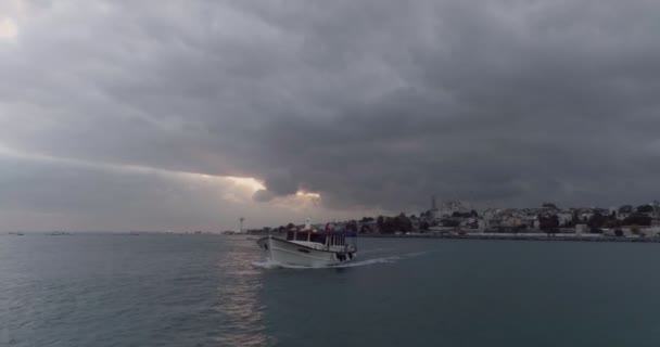 Antenna Bosphorus View Vitorlás Hajó — Stock videók