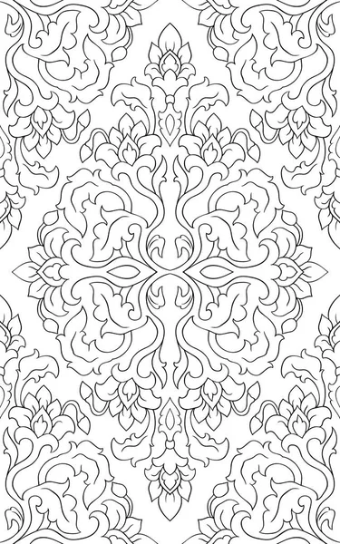Vektorflorales Muster Orientalische Vorlage Für Textilien Schal Tapete Teppich — Stockvektor