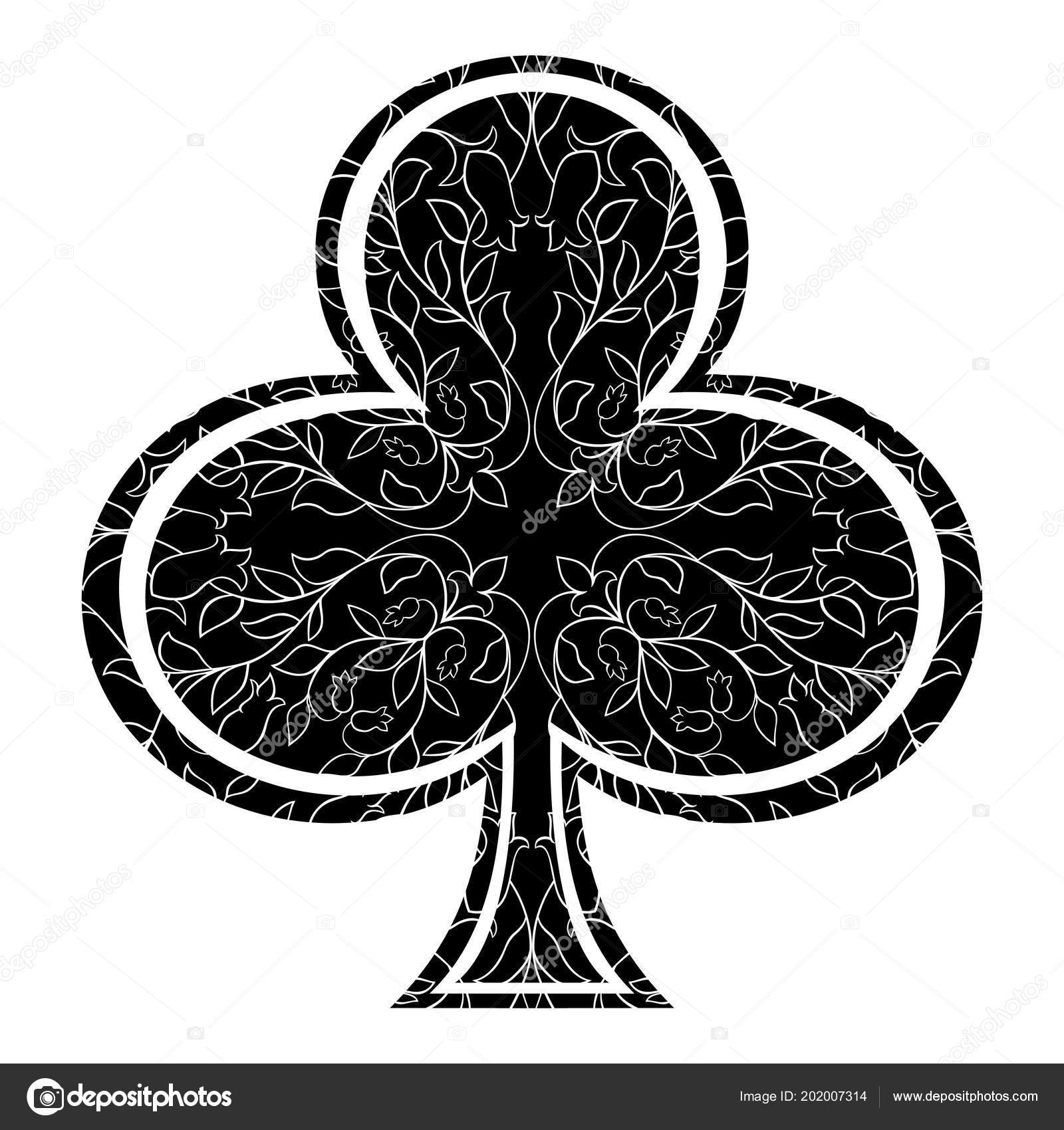 Suit Playing Cards Clubs Design Element ⬇ Vector Image by © matorinni