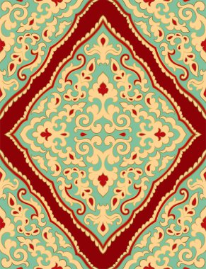 Oryantal soyut süsleme. Halı, Tekstil ve herhangi bir yüzey için şablon. Sorunsuz vektör desen.