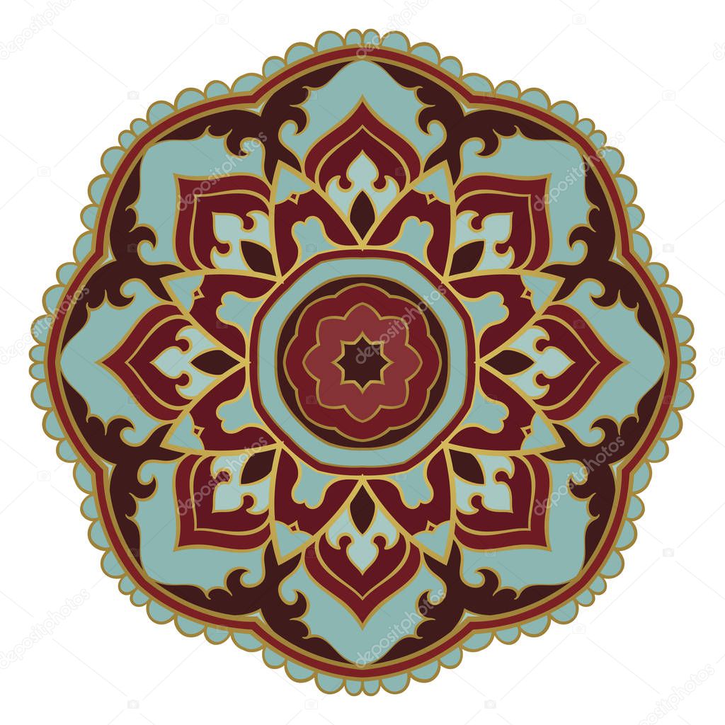 Vector oriental mandala.