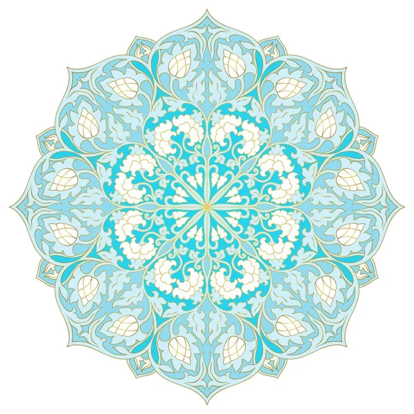 Mandala floral azul . — Archivo Imágenes Vectoriales