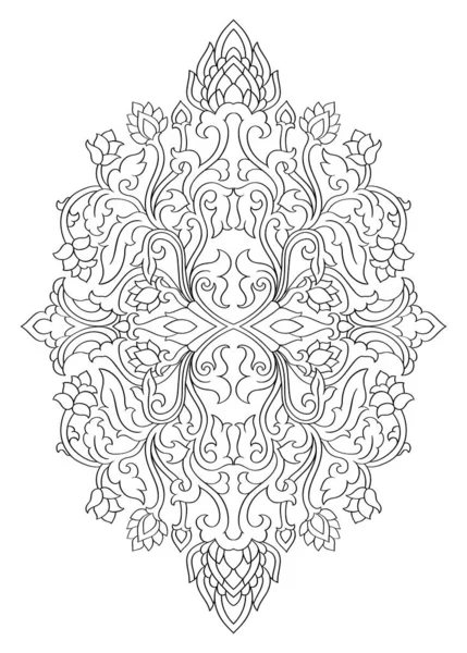 Médaillon floral pour le design . — Image vectorielle