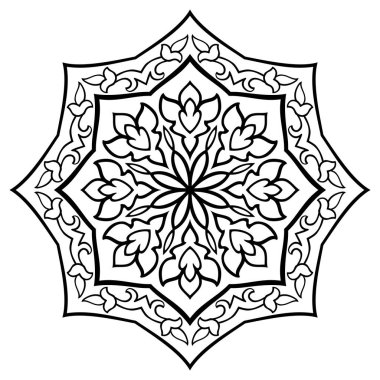 Basit soyut mandala.