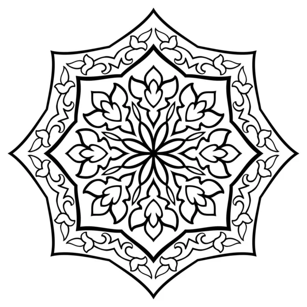 Mandala abstrait simple . — Image vectorielle