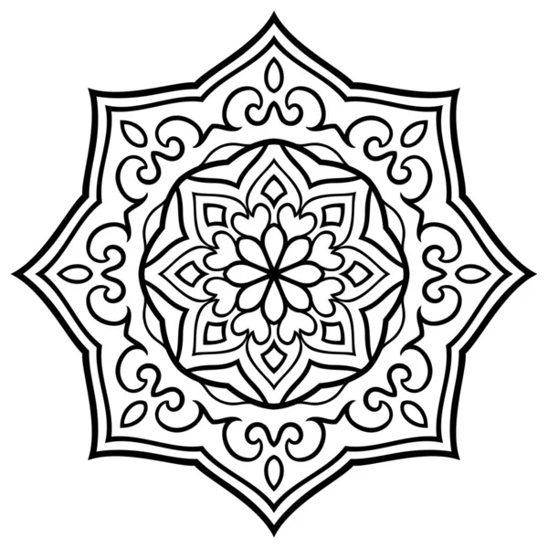 Egyszerű absztrakt mandala. — Stock Vector