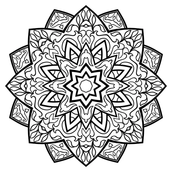 Mandala abstracto oriental . — Archivo Imágenes Vectoriales