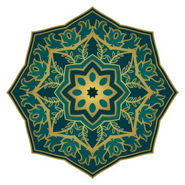 Basit aquamarine mandala.