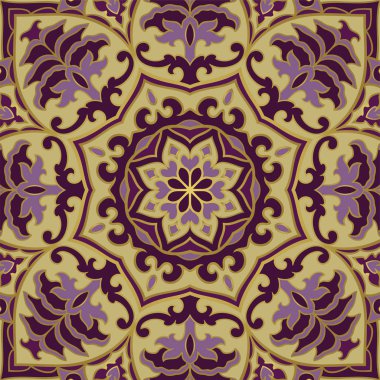 Mandala ile dekoratif desen. 