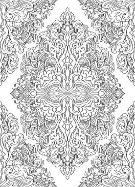 Madalyonlu vektör deseni.