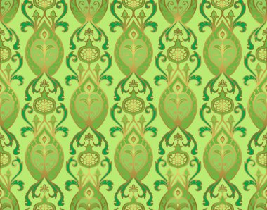 Çiçek yeşili desenli nar..