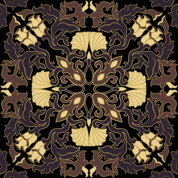 Orientalisches dunkles mittelalterliches Muster. — Stockvektor