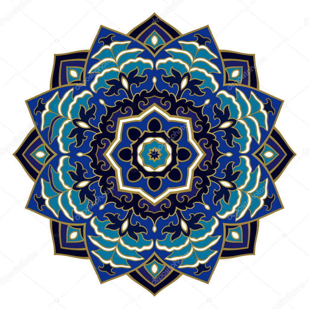 Blue indian mandala.