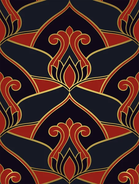 Fondo Abstracto Oriental Adorno Oscuro Elegante Plantilla Para Alfombra Papel — Vector de stock