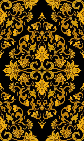 Adorno Floral Oriental Plantilla Colorida Para Alfombra Chal Textil Cualquier — Vector de stock