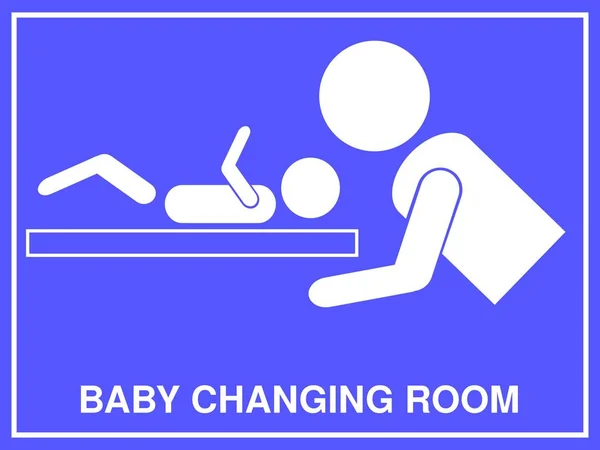 Notice Baby Changing Room Facilities Accessibility Non Sexist Signal Discrimination — Stock Photo, Image