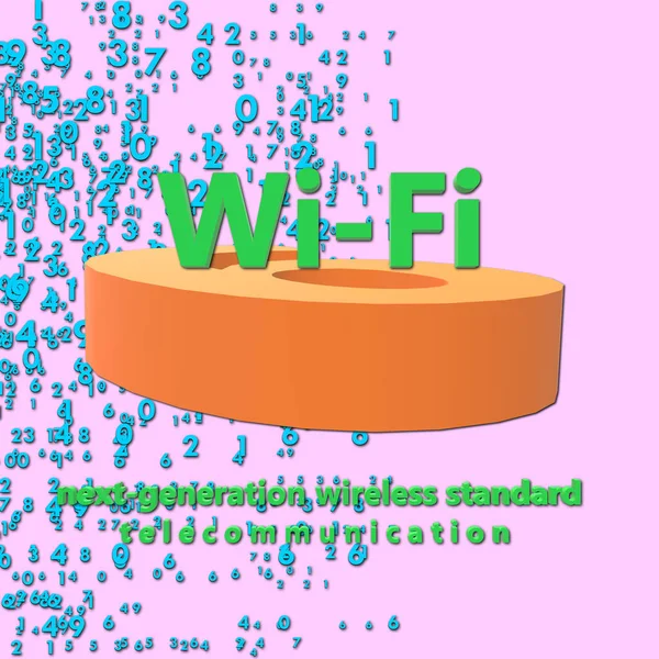 Illüstrasyon Poster Wifi Wlan Yüksek Verimlilik Kablosuz Cihazın Büyük Bağlantı — Stok fotoğraf