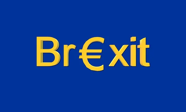 Egyesült Királyság Illusztráció Kék Háttér Banner Egyesült Királyság Európai Unióból — Stock Fotó