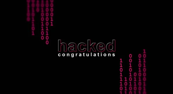 Illustration Mörk Bakgrund Med Temat Hack Attack Den Grafiska Texten — Stockfoto