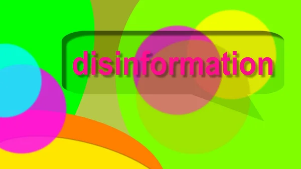 Informação Falsa Espalhou Deliberadamente Para Enganar Desinformação Balões Diálogo Ilustração — Fotografia de Stock