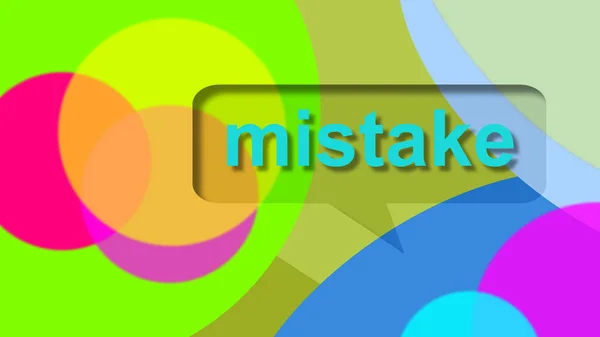 Mistake Dialog Balloons False Information Spread Deliberately Deceive Disinformation Graphic — Stock Photo, Image