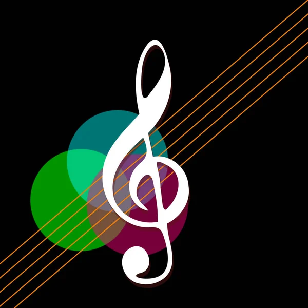 Diseño Clef Con Espacio Símbolo Musical Las Cinco Líneas Escritura — Foto de Stock