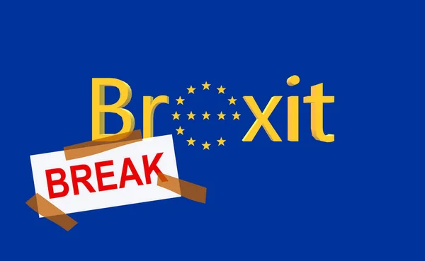Törés Brexit Után Egyesült Királyság Tárgyalási Időszaka Átmenetben Egyesült Királyság — Stock Fotó
