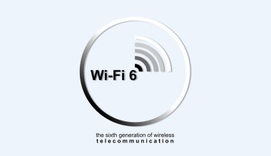 Görüntü, düğme, simge, WLAN 6 WLAN Yüksek Verimlilik Kablosuz. Cihazın büyük bağlantısının hızı, gelişmekte olan yeni protokoller. Yenilik ve yenilikçilik. Teknolojik iletişim.