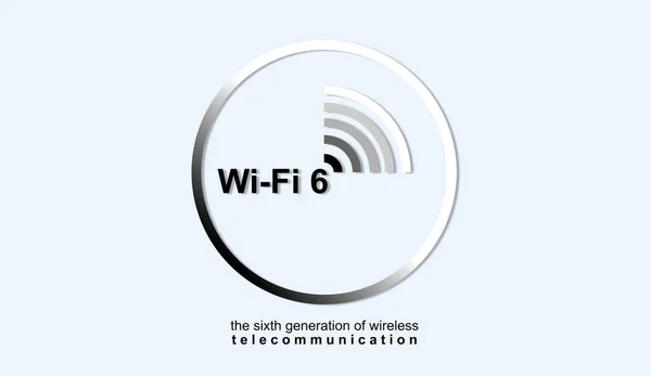 아이콘 와이파이 Wlan High Efficiency Wireless 기기의 속도와 개발중인 새로운 — 스톡 사진