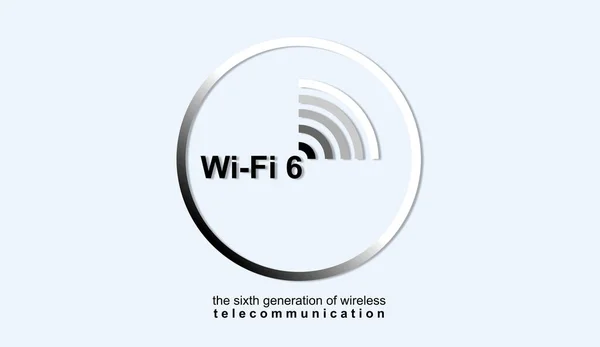 Görüntü, düğme, simge, WLAN 6 WLAN Yüksek Verimlilik Kablosuz. Cihazın büyük bağlantısının hızı, gelişmekte olan yeni protokoller. Yenilik ve yenilikçilik. Teknolojik iletişim.