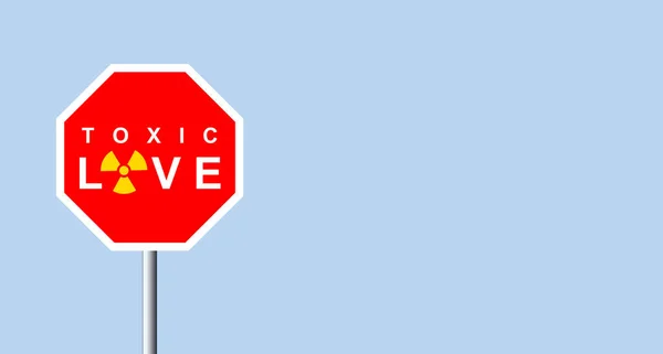 Relationship Error Toxic Love Concept Stop Damaging Partner Noxious Symbol — Stock Photo, Image
