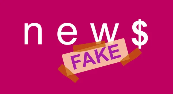 Шотландська Стрічка Fake News Report Information Політика Економіка Суспільство Ілюстрація — стокове фото