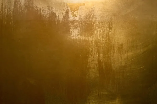 Golden Copper Backdrop Distressed Streak Marks Textured Metal Background Surface — 图库照片